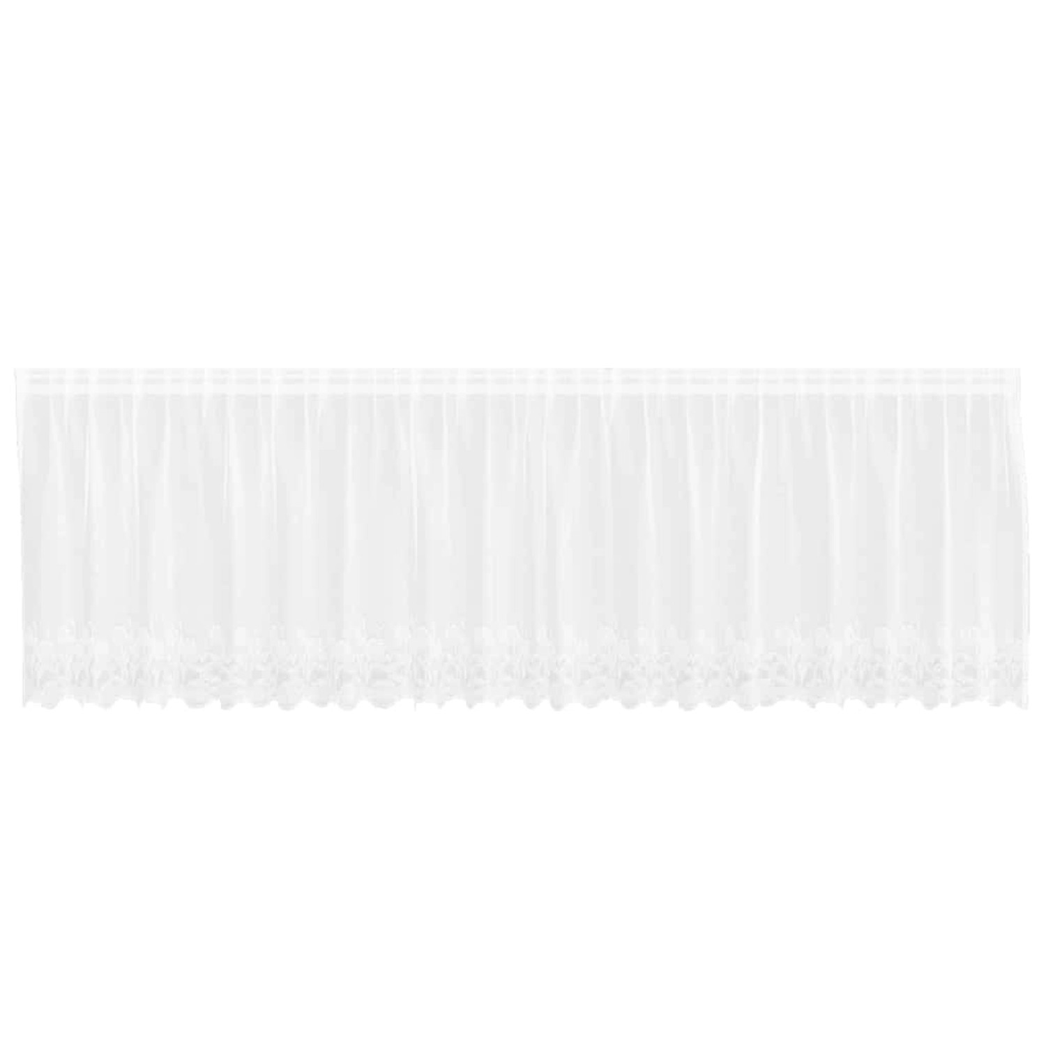 vidaXL Spitzenvorhang mit Vorhängen Weiß 500x100cm Polyester 4107801 günstig online kaufen