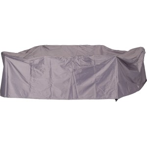 Graue Acamp Premium Schutzhülle für eine ovale Sitzgruppe, zum Schutz vor Witterungseinflüssen.
