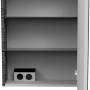 Offener Fackelmann Spiegelschrank SBC Dark Oak 50 cm mit zwei Einlegeböden.