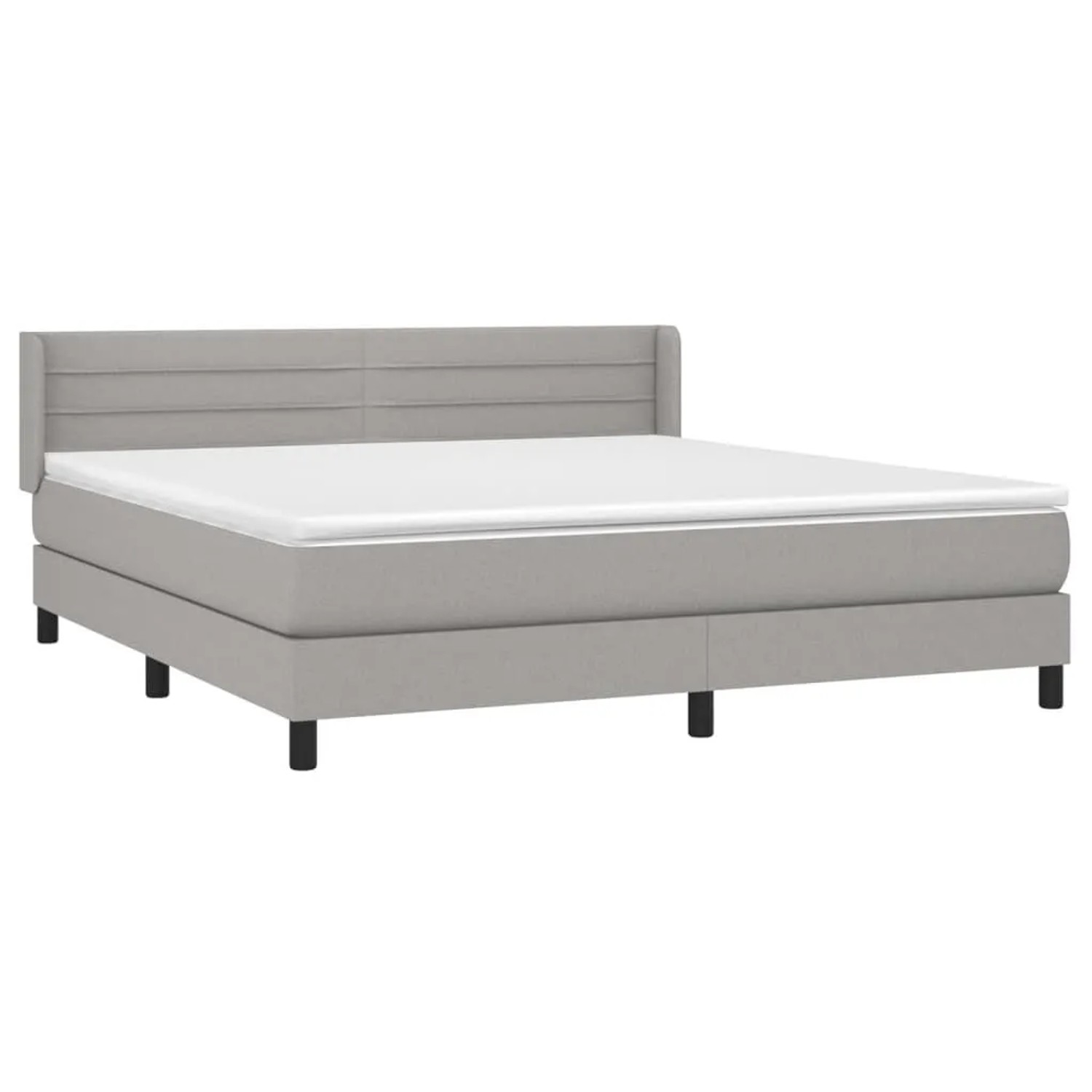 vidaXL Boxspringbett mit Matratze Hellgrau 180x200 cm Stoff 3129809 günstig online kaufen