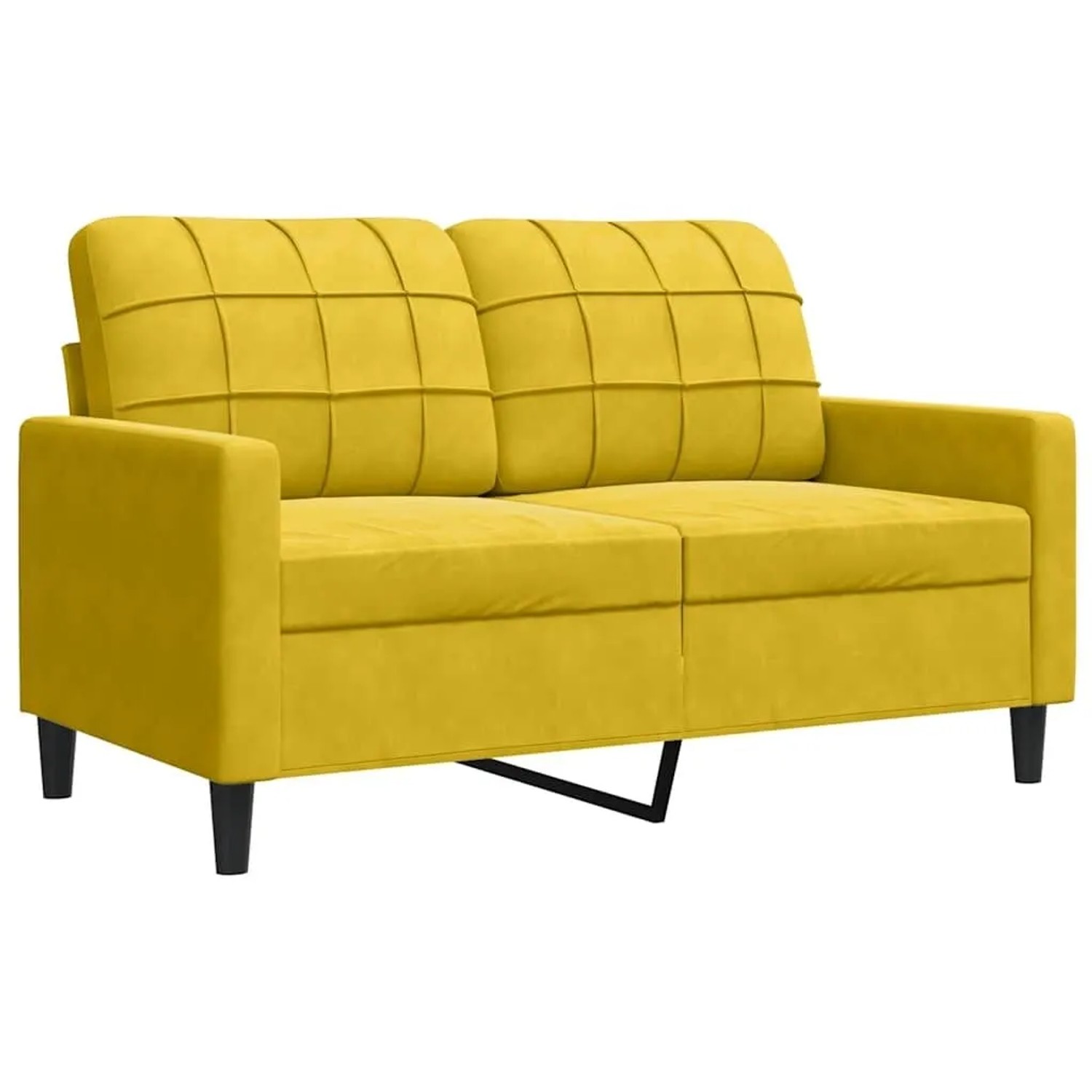 vidaXL 2-Sitzer-Sofa Gelb 120 cm Samt 4007620 günstig online kaufen