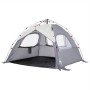 vidaXL Strandzelt 3 Personen Grau Quick Release Wasserdicht 4005316_5