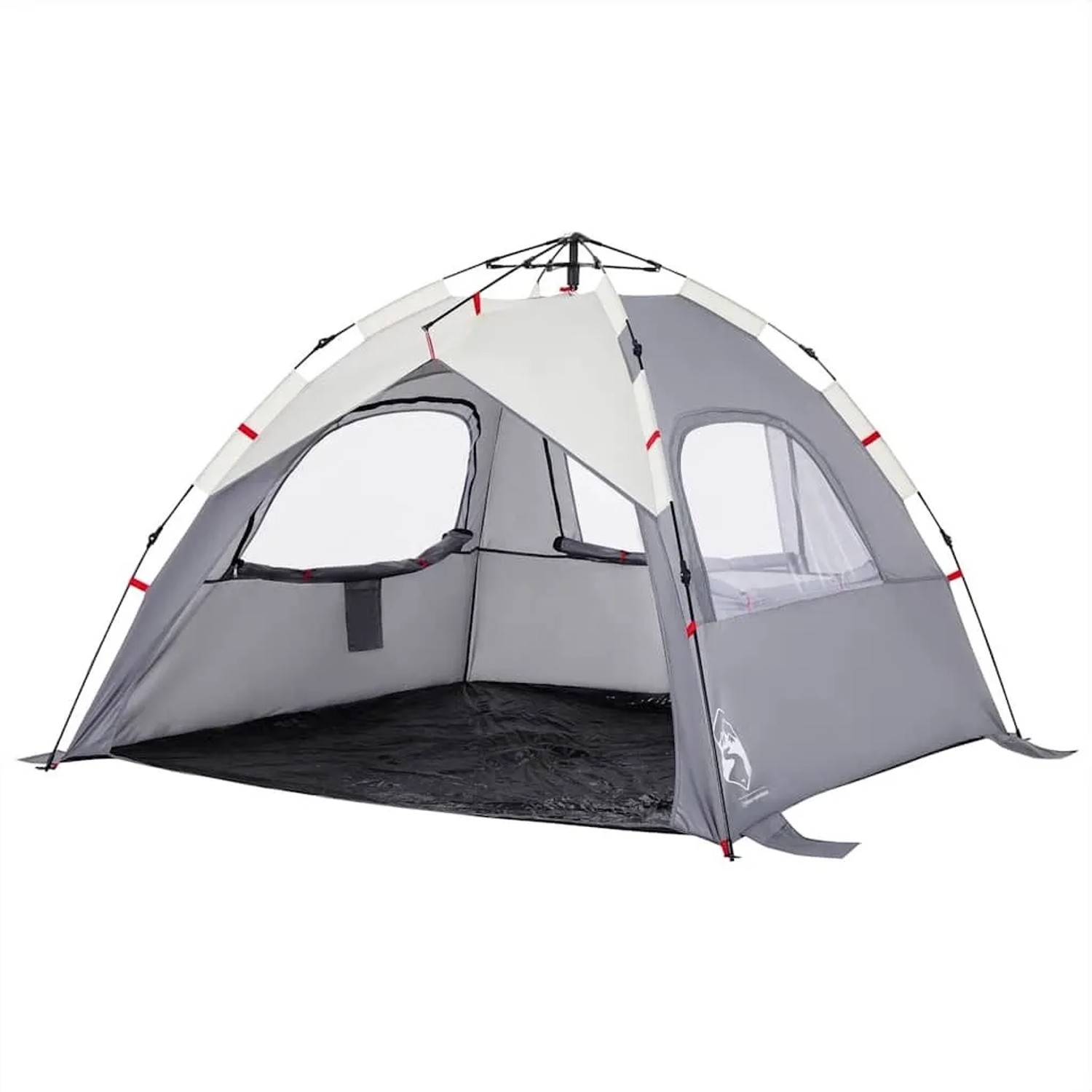 vidaXL Strandzelt 3 Personen Grau Quick Release Wasserdicht 4005316_5