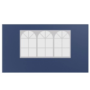 Blaues 24MOVE Pavillon Seitenteil 2er Set (2x3m) mit Fenster.