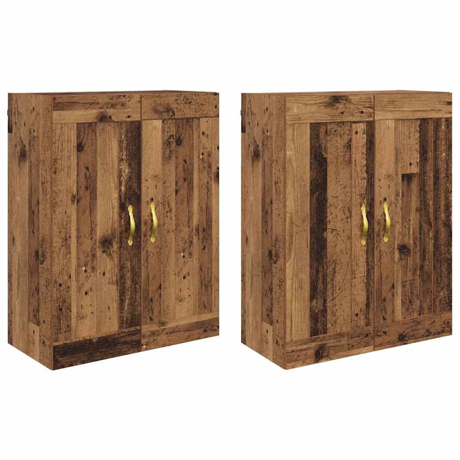 vidaXL Wandmontierte Schränke 2 Stk Altholz 69,5 x 34 x 90 cm 3402689 günstig online kaufen