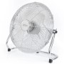 TroniTechnik Bodenventilator Windmaschine, 70W, ⌀35cm, drei Geschwindigkeitsstufen, silberfarben.