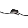 Moderne, 2-flammige LED-Deckenleuchte Route in Schwarz Matt, 56 cm breit.