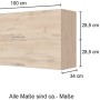 Held Möbel Klapphängeschrank Sorrento, 100x57x34 cm, Anthrazit-Wotaneiche, Küchen-Hängeschrank.