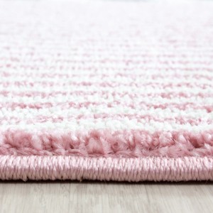 Detailaufnahme: Ayyildiz Kinderteppich Kids 620 Pink, gestreift, 160x230 cm.