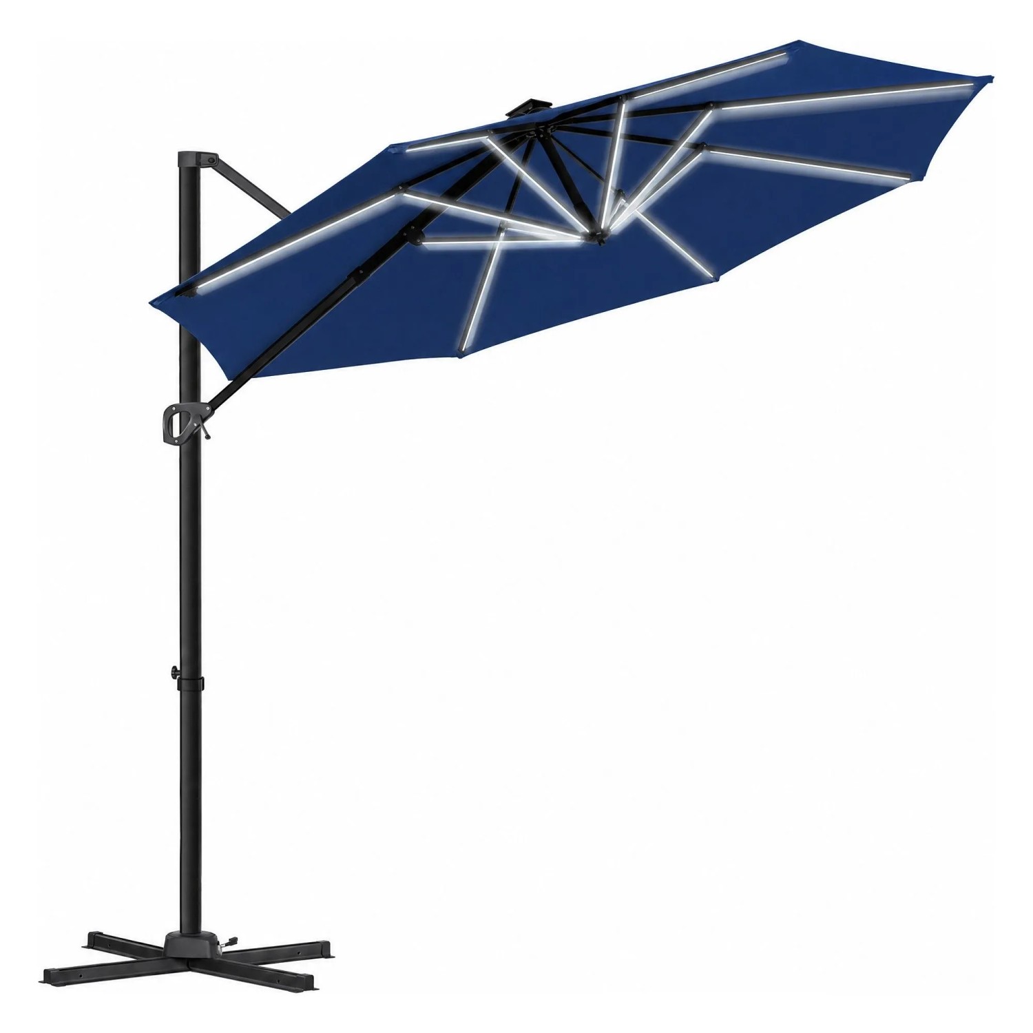 KESSER Ampelschirm SUN XL Drehbar UV50+ Ø 330 cm Navyblau mit LED