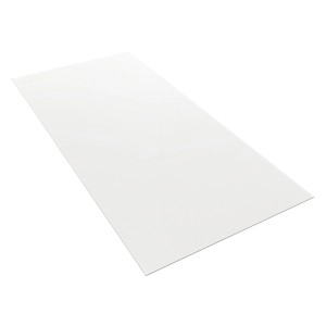 Matt weiße AICA Duschrückwand (100x210cm) aus Aluverbundplatte, 3mm stark.