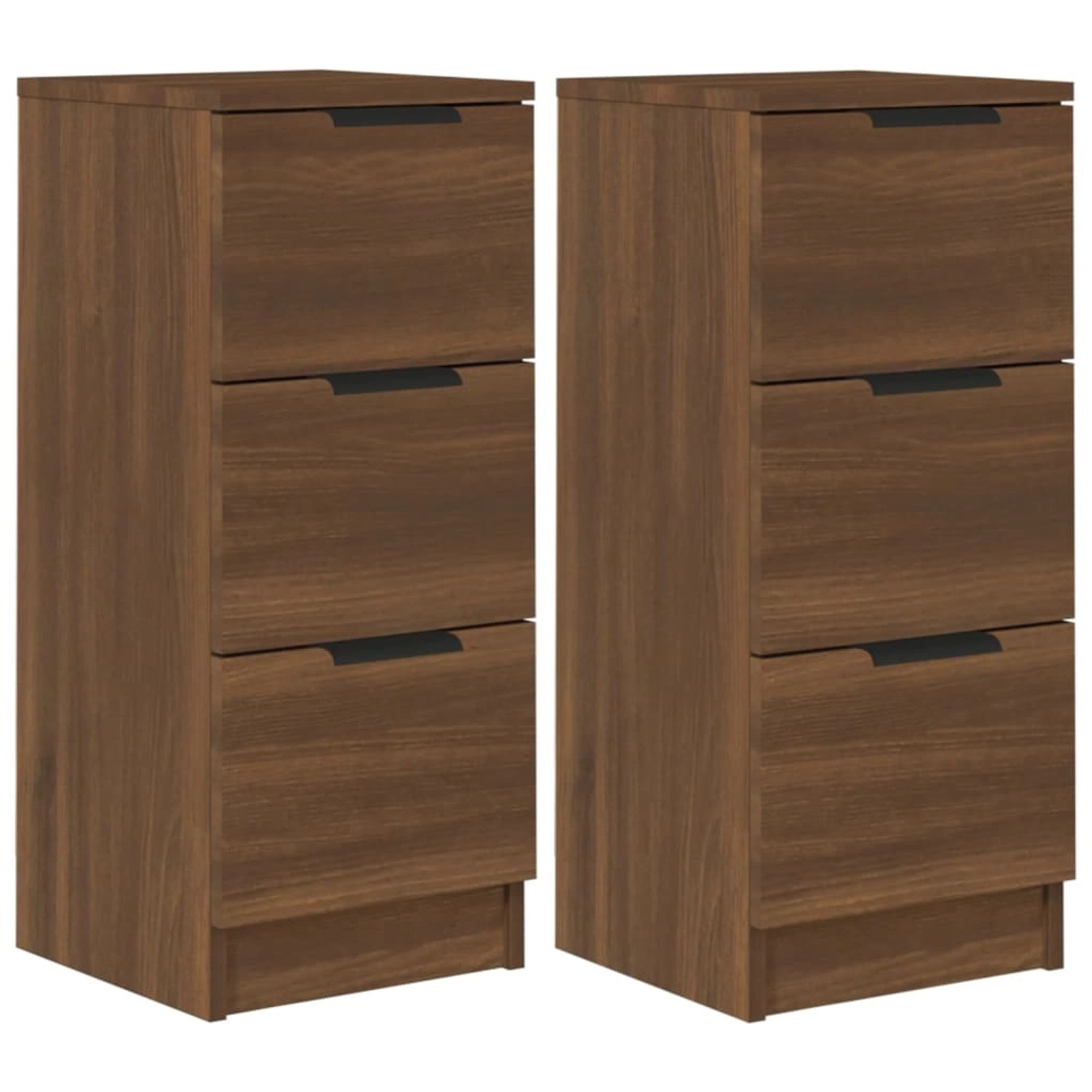 vidaXL Sideboards 2 Stk Braun Eichen-Optik 30x30x70 cm Holzwerkstoff 817017 günstig online kaufen