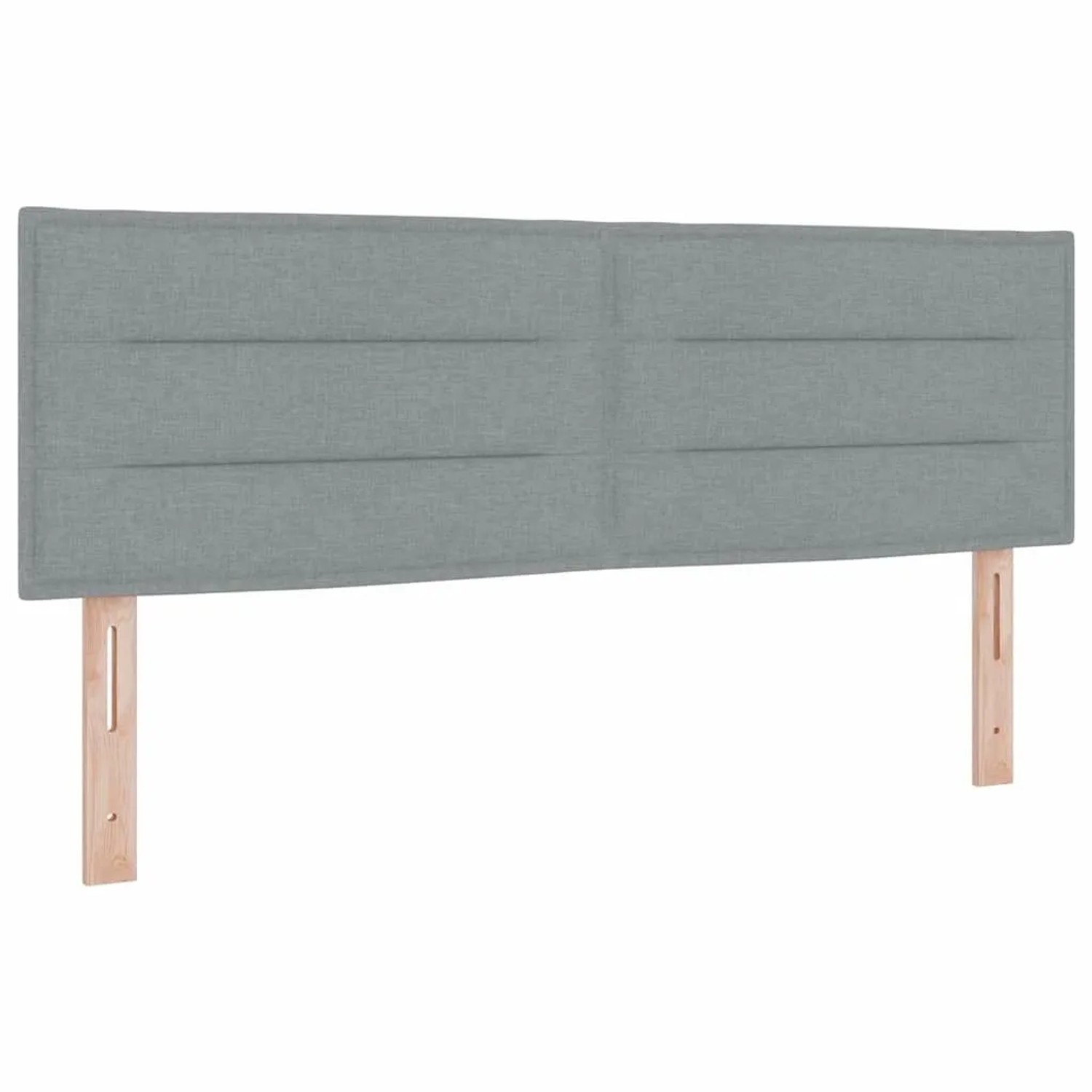 vidaXL Kopfteil mit Kopfteil Hellgrau 160 cm Kunstleder 42007020