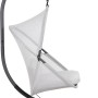 Siena Garden Hängesessel Yobaya Easy Grey mit Stahlgestell und luftigem Mesh-Bezug.