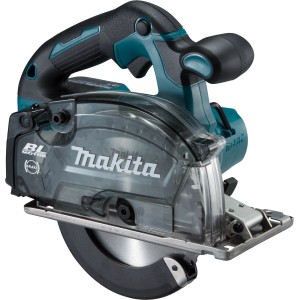 Makita Akku-Metallhandkreissäge DCS553RTJ 18V mit Metallsägeblatt.