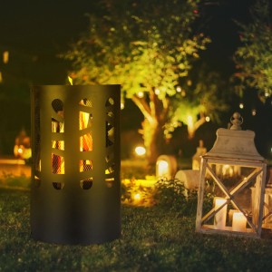 Relaxdays Feuertonne Stahl Schwarz mit Funkenschutz und Schürhaken 60 cm x 37 cm 6,8 kg