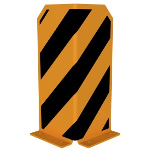 Schake Anfahrschutzwinkel, gelb-schwarz, 400 mm hoch, zum Aufdübeln.