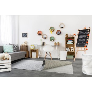 Andiamo Teppichunterlage 240x300 cm, weißes Gitterdesign, für rutschfesten Halt von Teppichen.