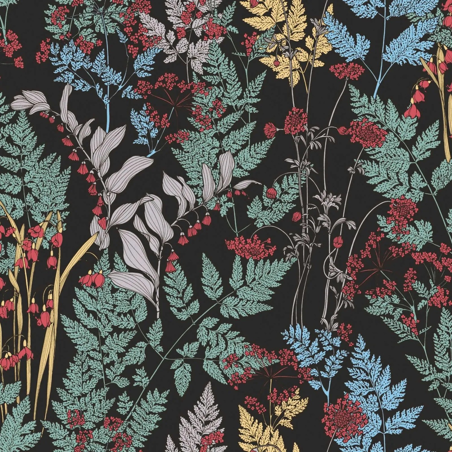 Tadessi Tapete Floral M1-No.560 Vliestapete in Schwarz