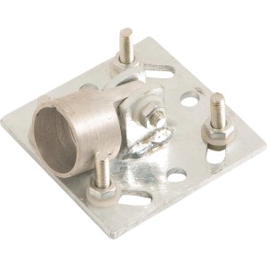 Strebenplatte zum Aufschrauben für Zaunstreben mit Ø 34 mm, verzinkt.