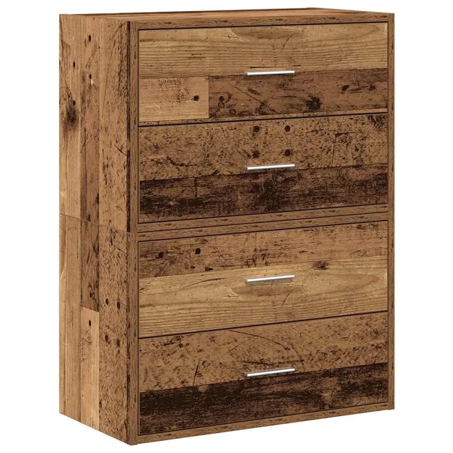vidaXL Schränke mit 2 Schubladen 2Stk Altholz-Optik 60x31x40cm 858836