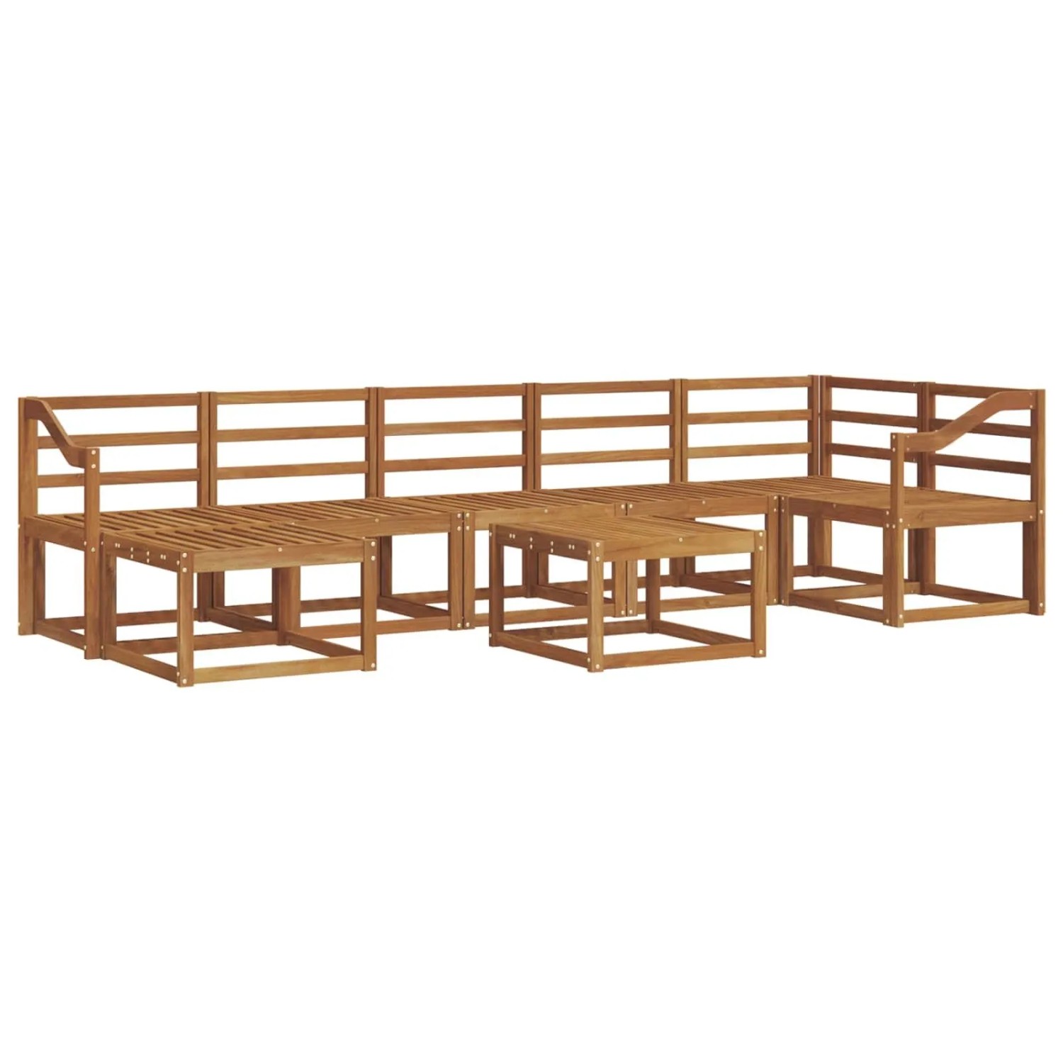 vidaXL Outdoor-Sofagarnitur 8-Tlg Natur Massivholz Akazie 3366757
