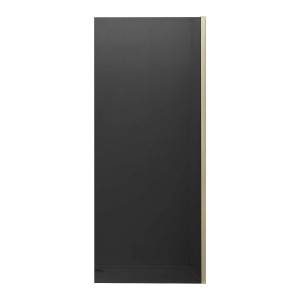 Duschparadies Walk-In Duschwand 100x200cm 8mm ESG Sicherheitsglas Grau Rahmenfarbe Gold ohne Stabilisierungs Stange