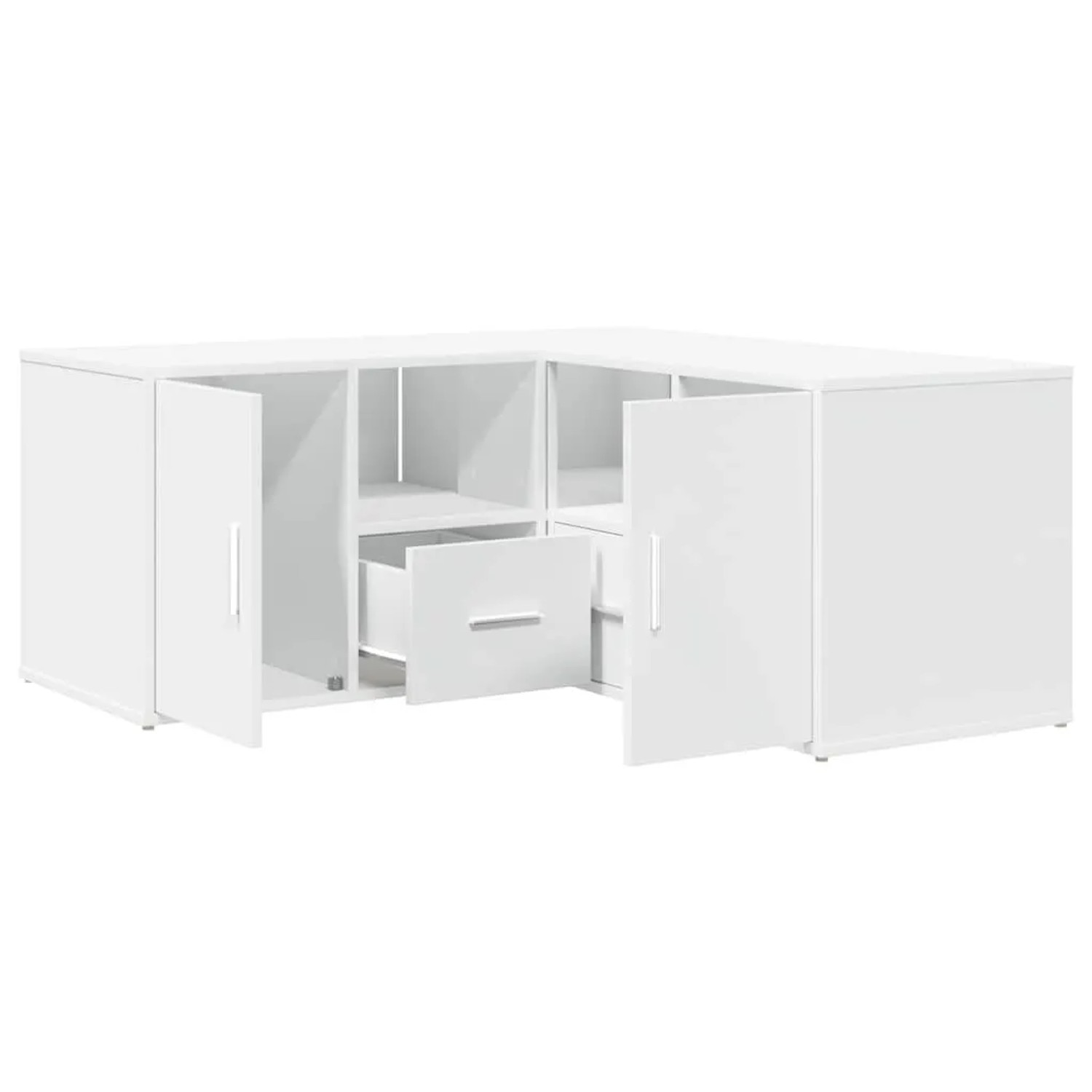 vidaXL Eckregal Weiß 160x40x45 cm Holzwerkstoff 3307819