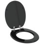 vidaXL Soft-Close Toilettensitz Schwarz 44 x 38 cm MDF-Platte 42027173