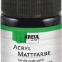 Kreul Acrylfarbe Matt Schwarz, 50 ml Flasche. Ideal zum Basteln und für Künstlerbedarf.