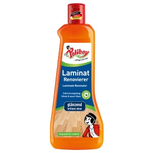 Orange Flasche Poliboy Laminat Renovierer für glänzende Laminatböden.