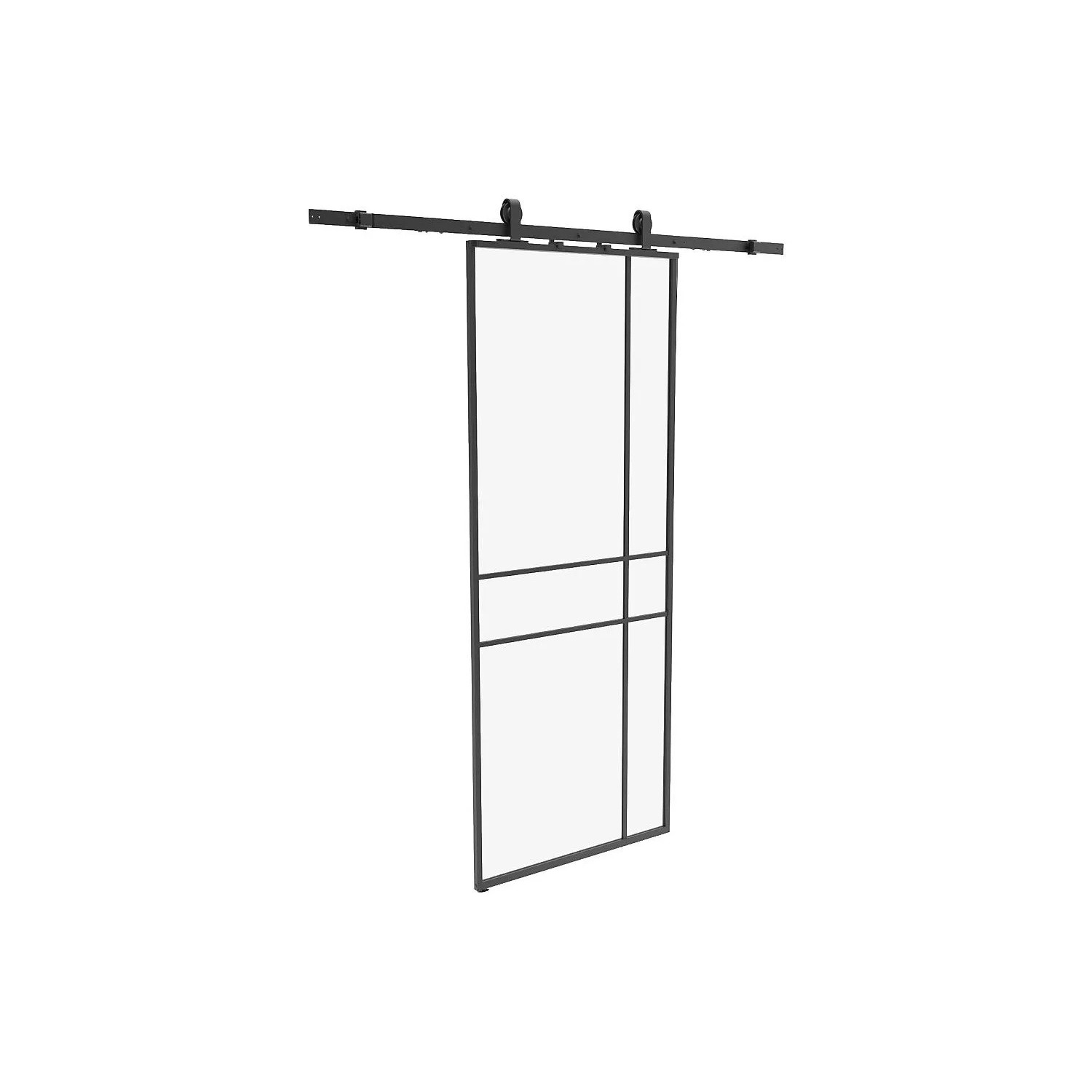 Vente-unique Schiebetür Saniva Schwarz 83 cm