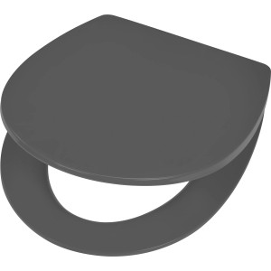 WC-Sitz Cerro anthrazit mit Absenkautomatik aus Polypropylen.