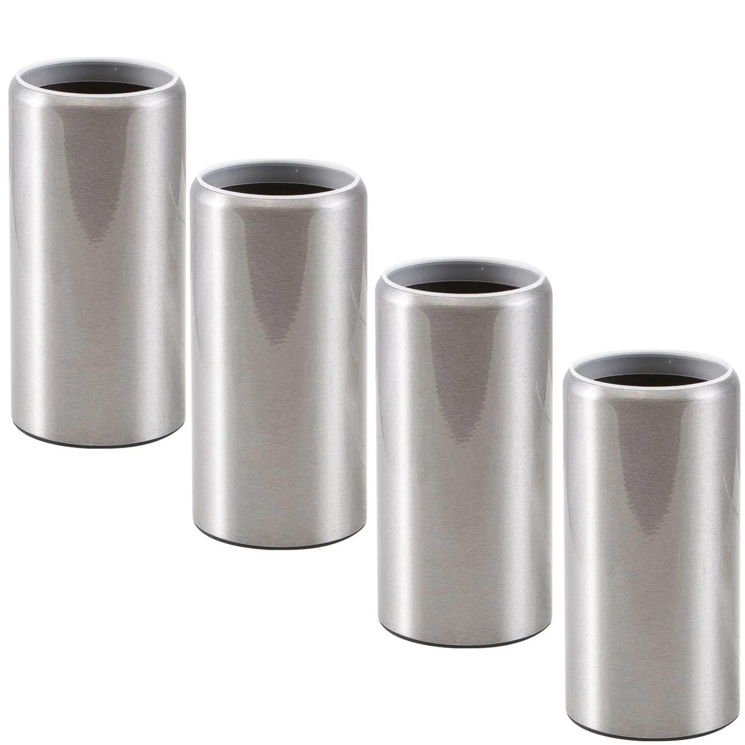 vasalat Set Camar Zoom Tischfußabdeckung für Höhenverstellfuß Ø 60 mm Edelstahl-Effekt 4 Stück
