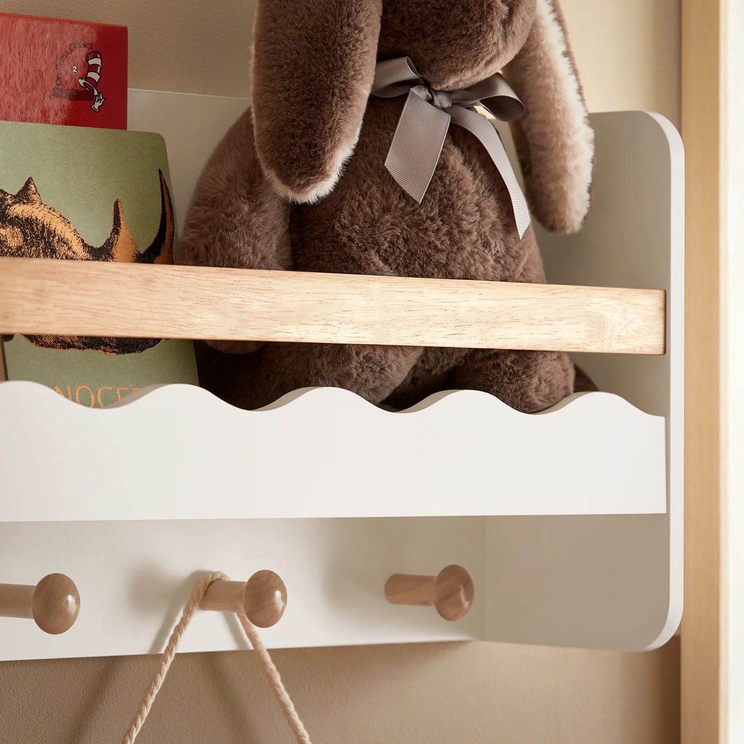 SoBuy Bücherregal Kinder Garderobe mit Ablage KMB78-W Weiß kaufen bei OBI