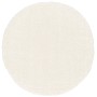Runder, weißer Langflor Teppich Aloha von Pergamon, 120cm Durchmesser.