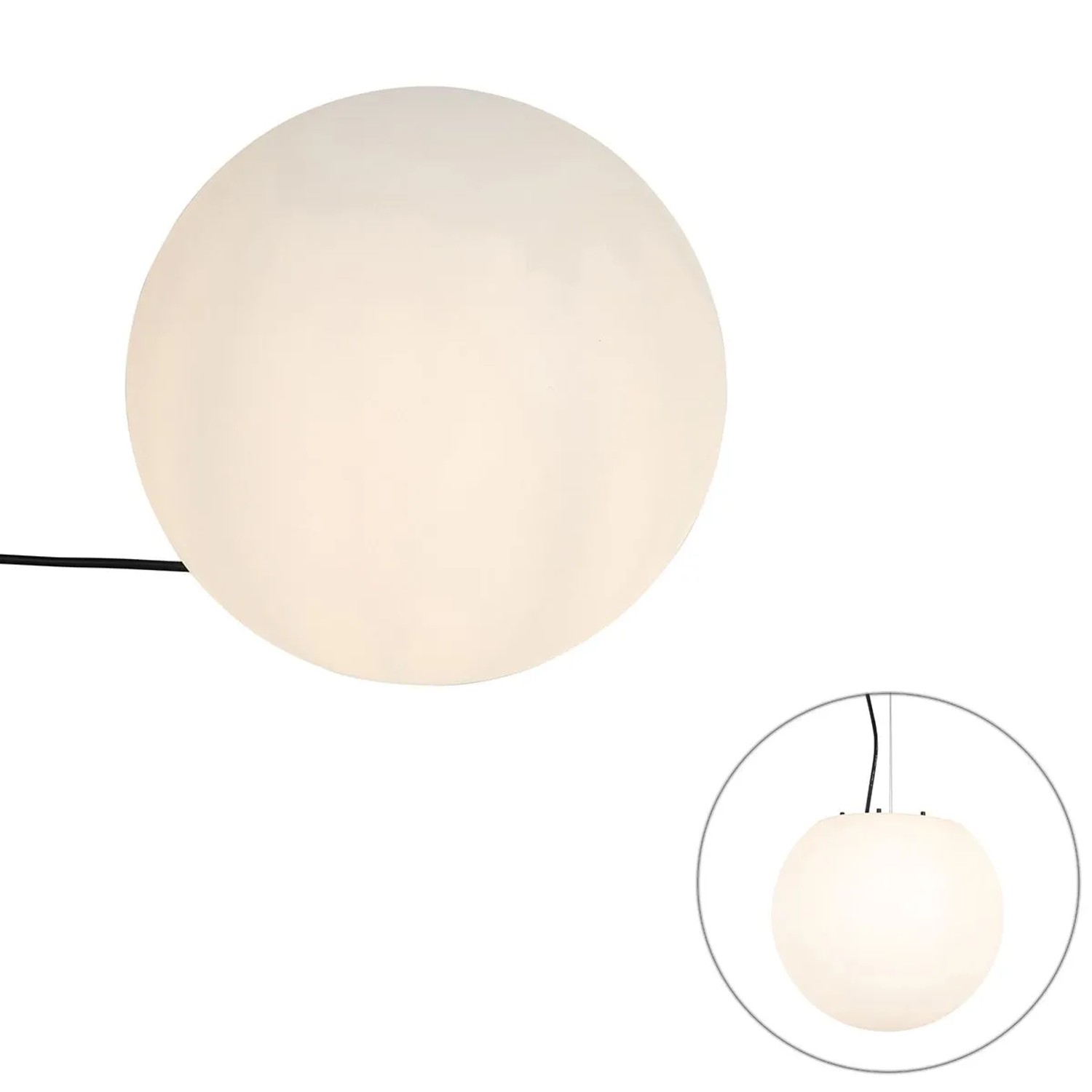 QAZQA Moderne Außenleuchte Weiß 35 cm IP44 Nura