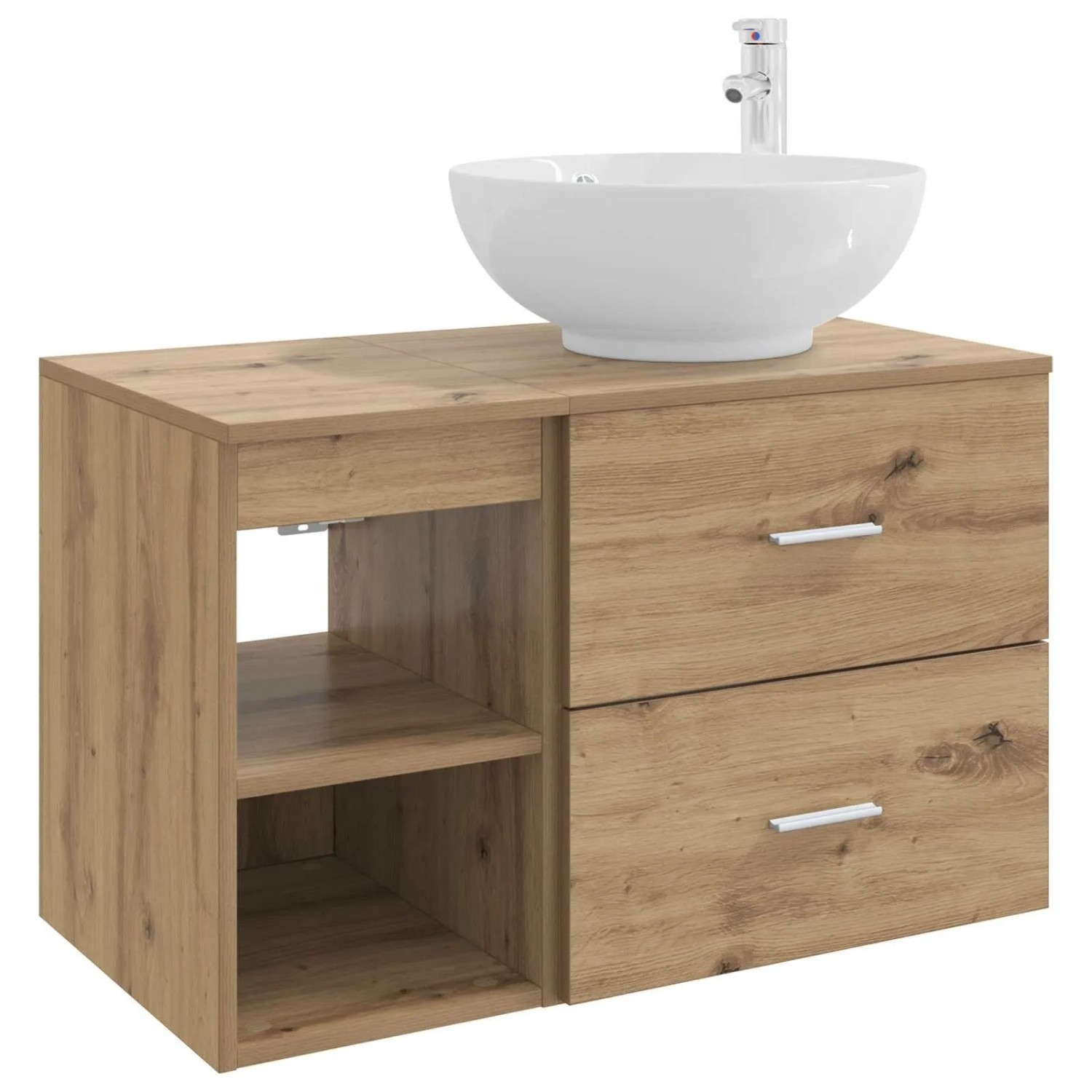 vidaXL Badezimmermöbel-Set 2 stk. Artisan-Eiche Holzwerkstoff 3403919