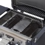 El Fuego Tischgasgrill Smoker Medison, 2 Brenner, silberfarben, mit Grill- und Warmhalterost.