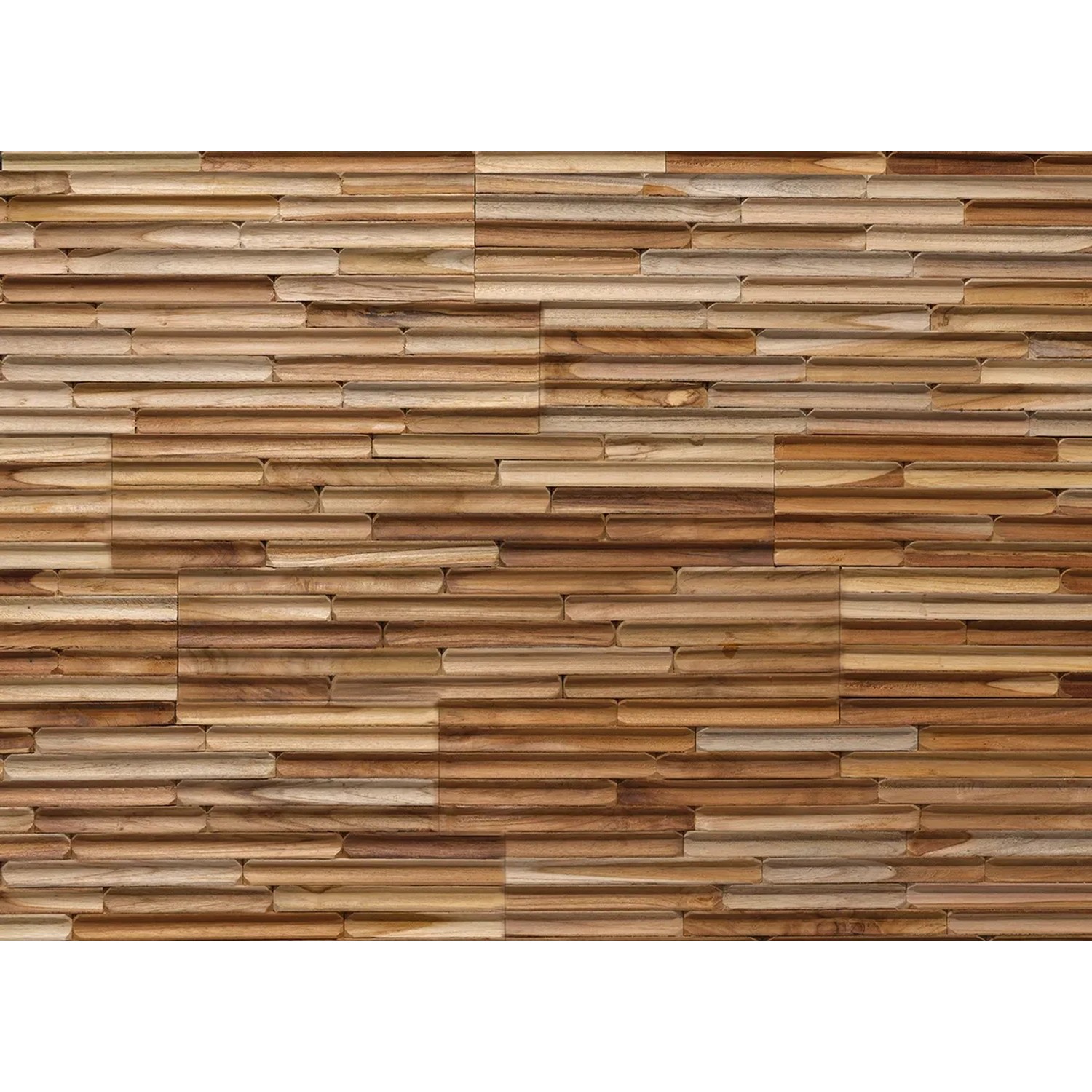 Rebel of Styles Holzverblender UltraWood Concave, 50x20 cm, braun. Wandverkleidung aus Teakholz für Innenräume.
