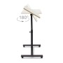 Relaxdays Laptoptisch Holz Gelb Höhenverstellbar Neigbar Drehbar mit Bremsrollen 60 cm x 40.5 cm 58 cm bis 95 cm_4