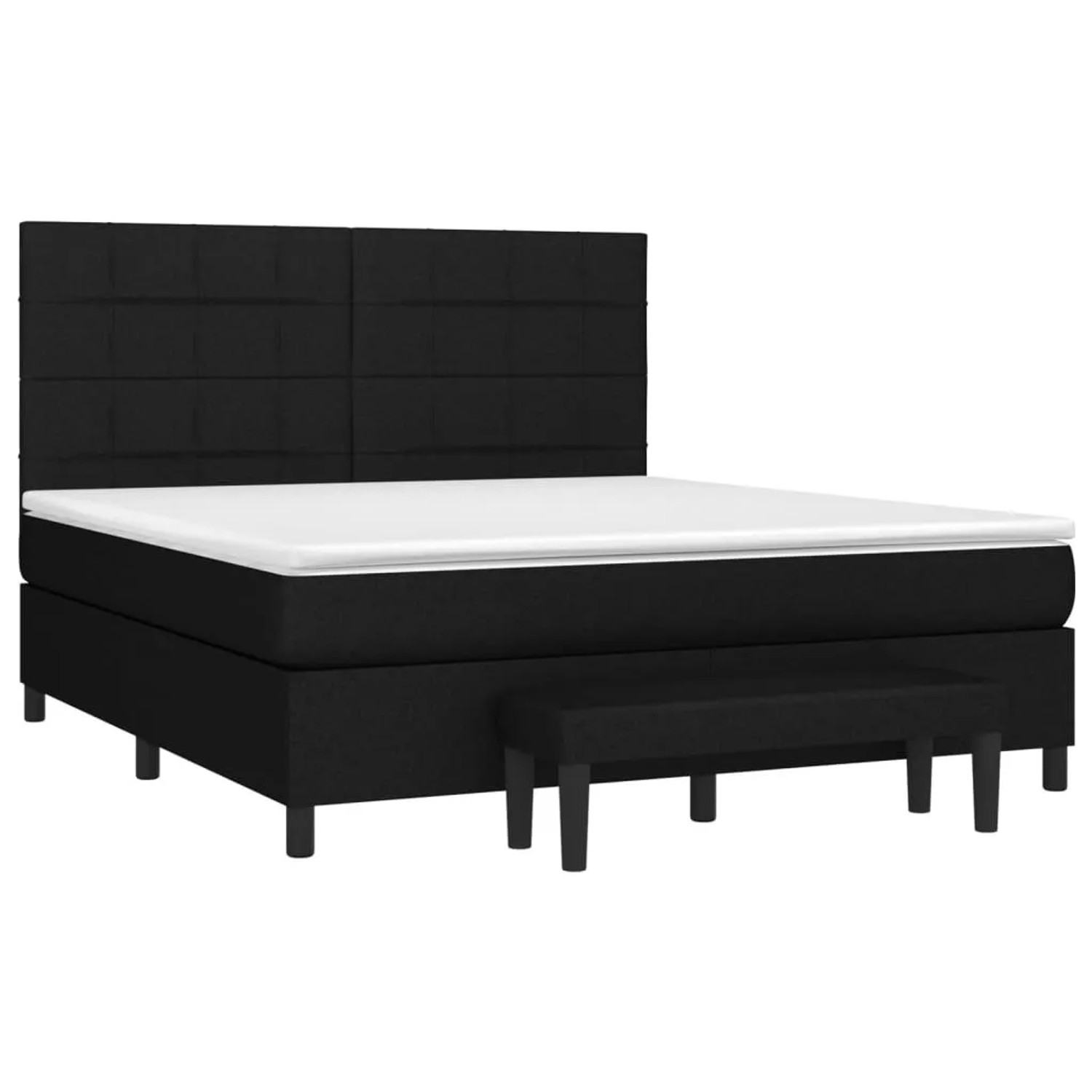 vidaXL Boxspringbett mit Matratze Schwarz 160x200 cm Stoff 3136607 günstig online kaufen