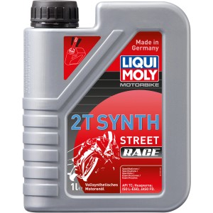 Liqui Moly Motorbike 2T Synth Street Race Motoröl 1 l im grauen Behälter.