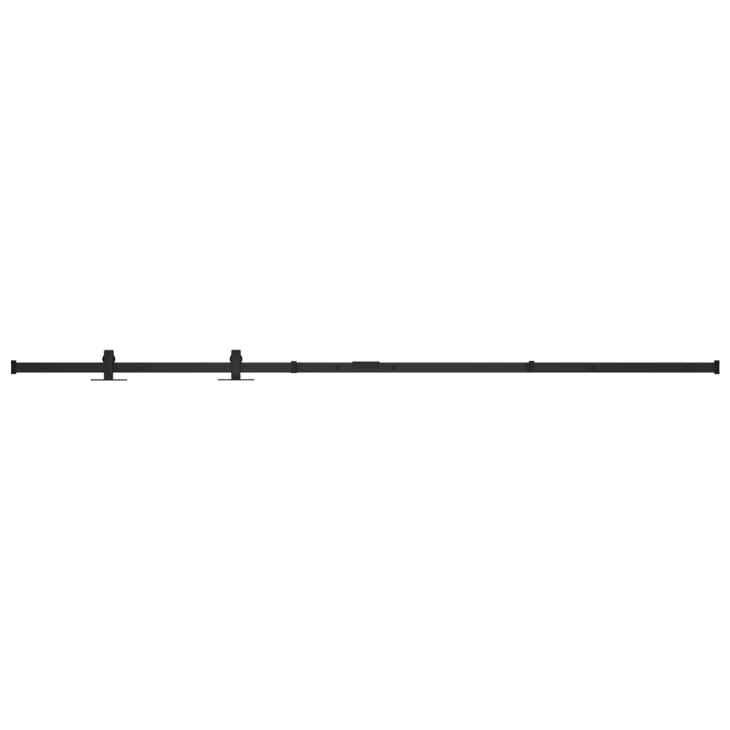 vidaXL Mini Schiebetürbeschlag Set für Schranktüren Carbonstahl 200 cm 148018