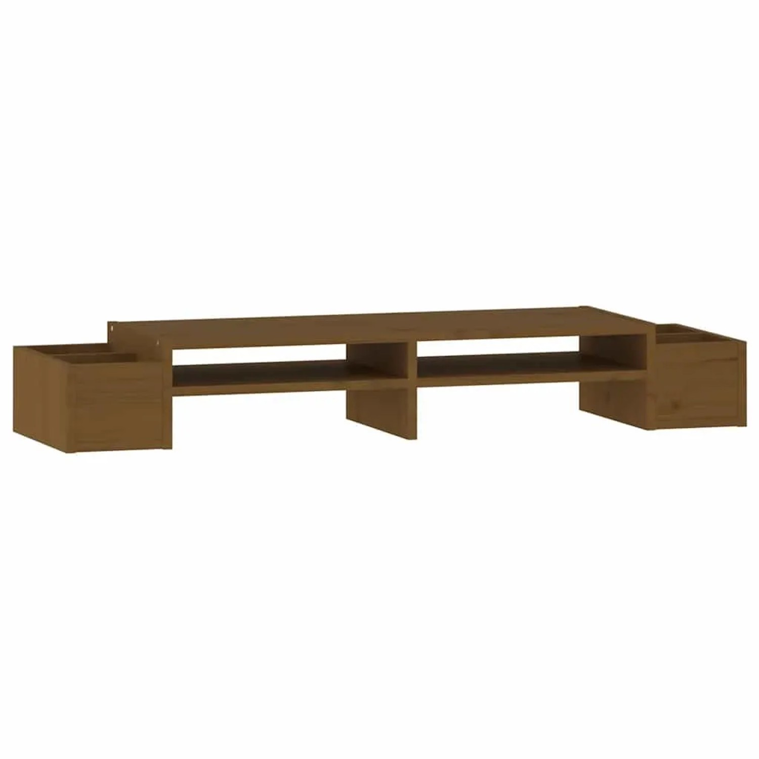 vidaXL Monitorständer Honigbraun 100x27,5x15 cm Massivholz Kiefer 813972