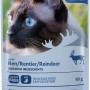 Bozita Katzen-Nassfutter Rentier im Gelee, 85g Packung mit Katzenbild.
