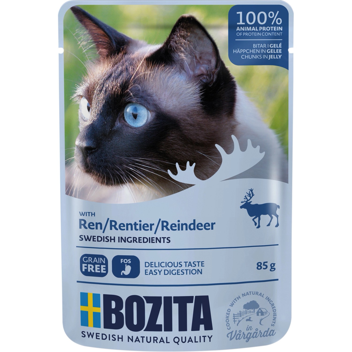 Bozita Katzen-Nassfutter Rentier Häppchen in Gelee 85 g