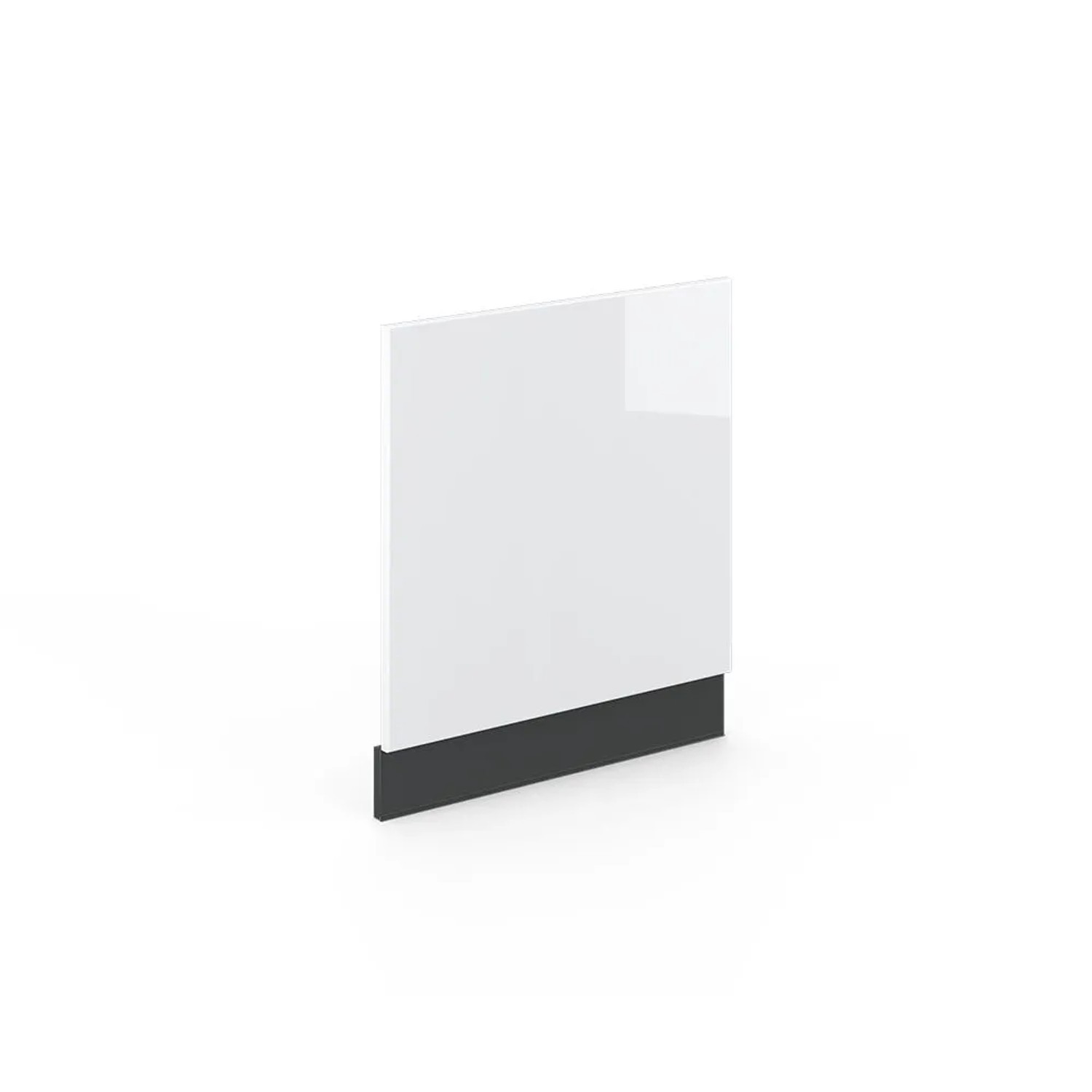 Vicco Frontblende Fame-Line Weiß Hochglanz Anthrazit 60 cm ohne Arbeitsplatte