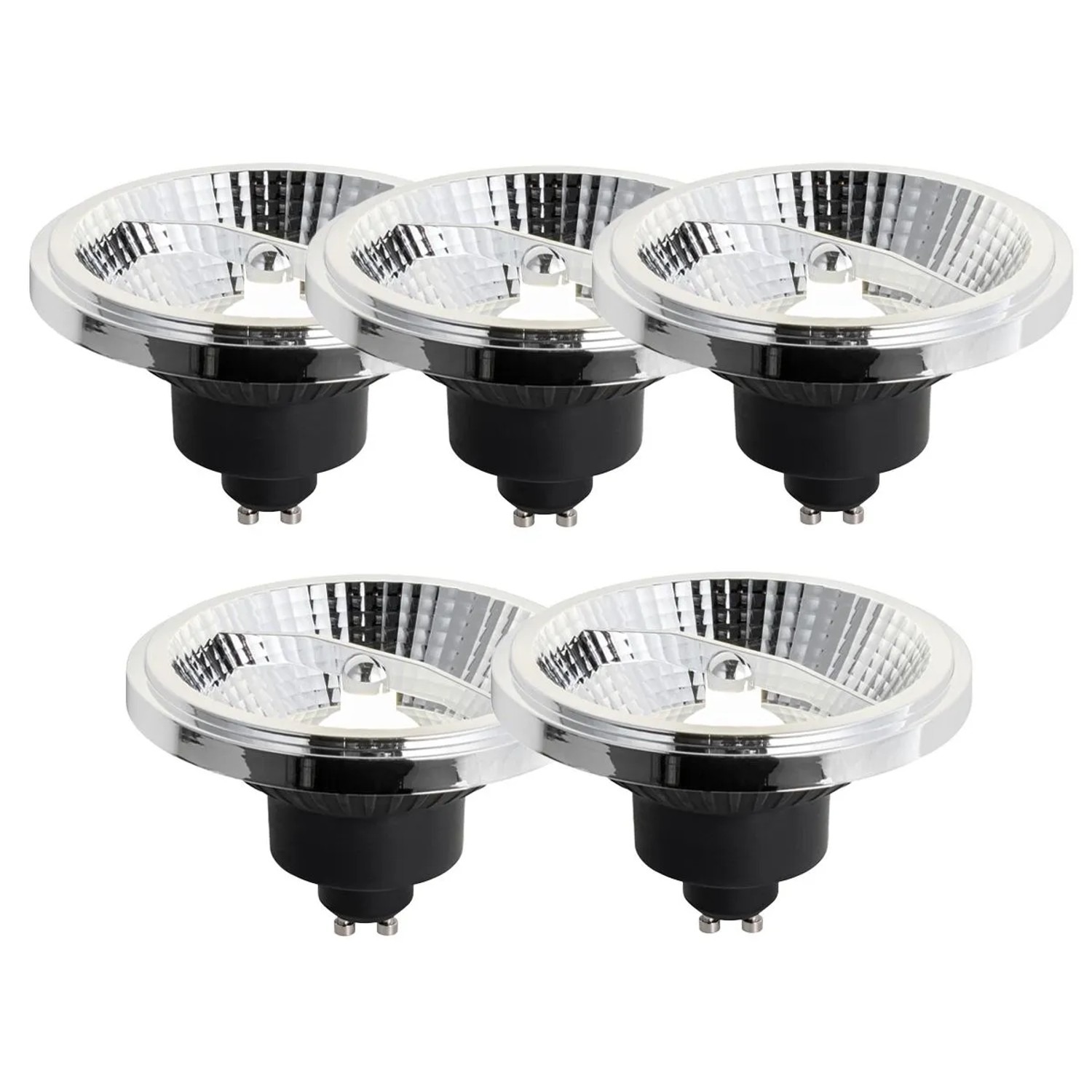 LUEDD 5er Set GU10 3 Stufen Dimmbare LED Leuchtmittel 111mm 10,5W 770,m 4000K