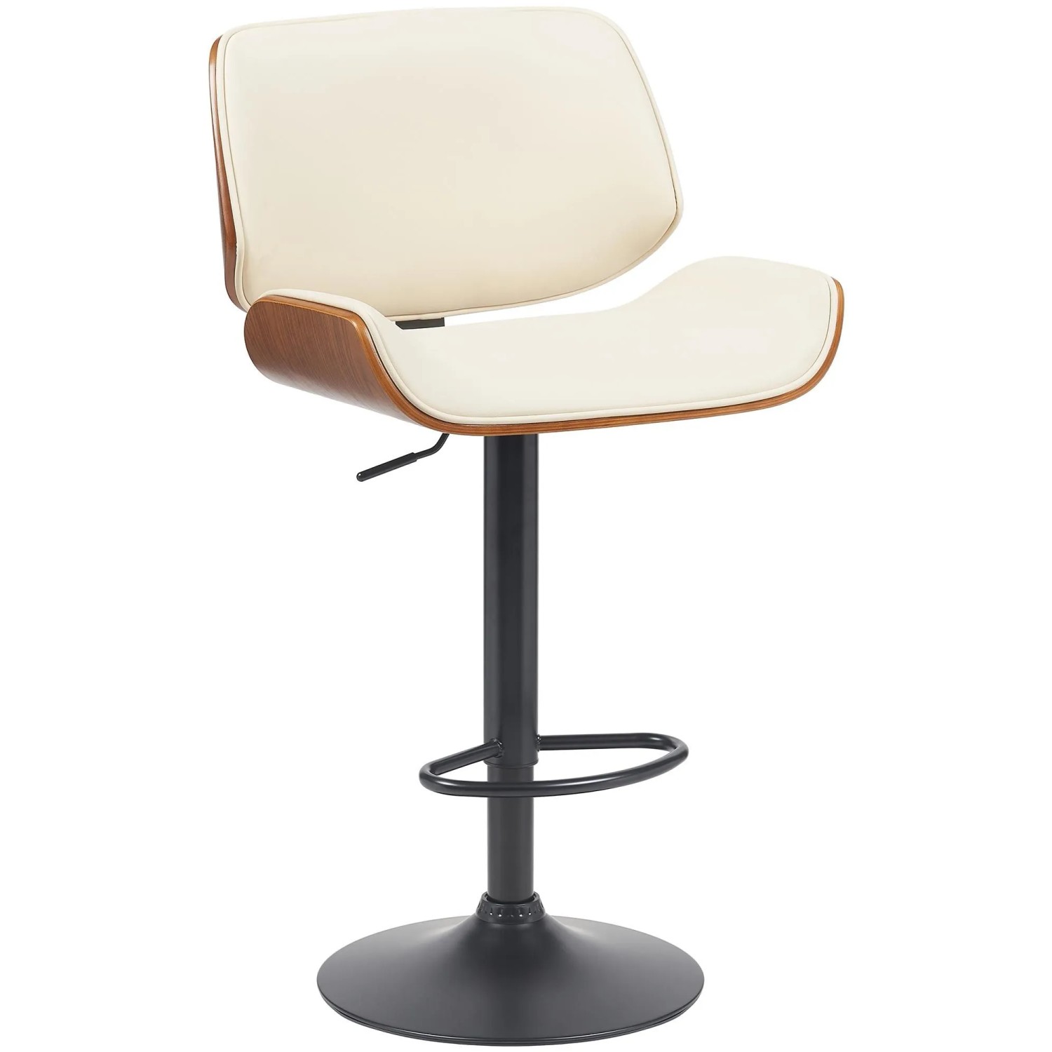 CLP Barhocker Beverley Kunstleder Walnuss/Creme